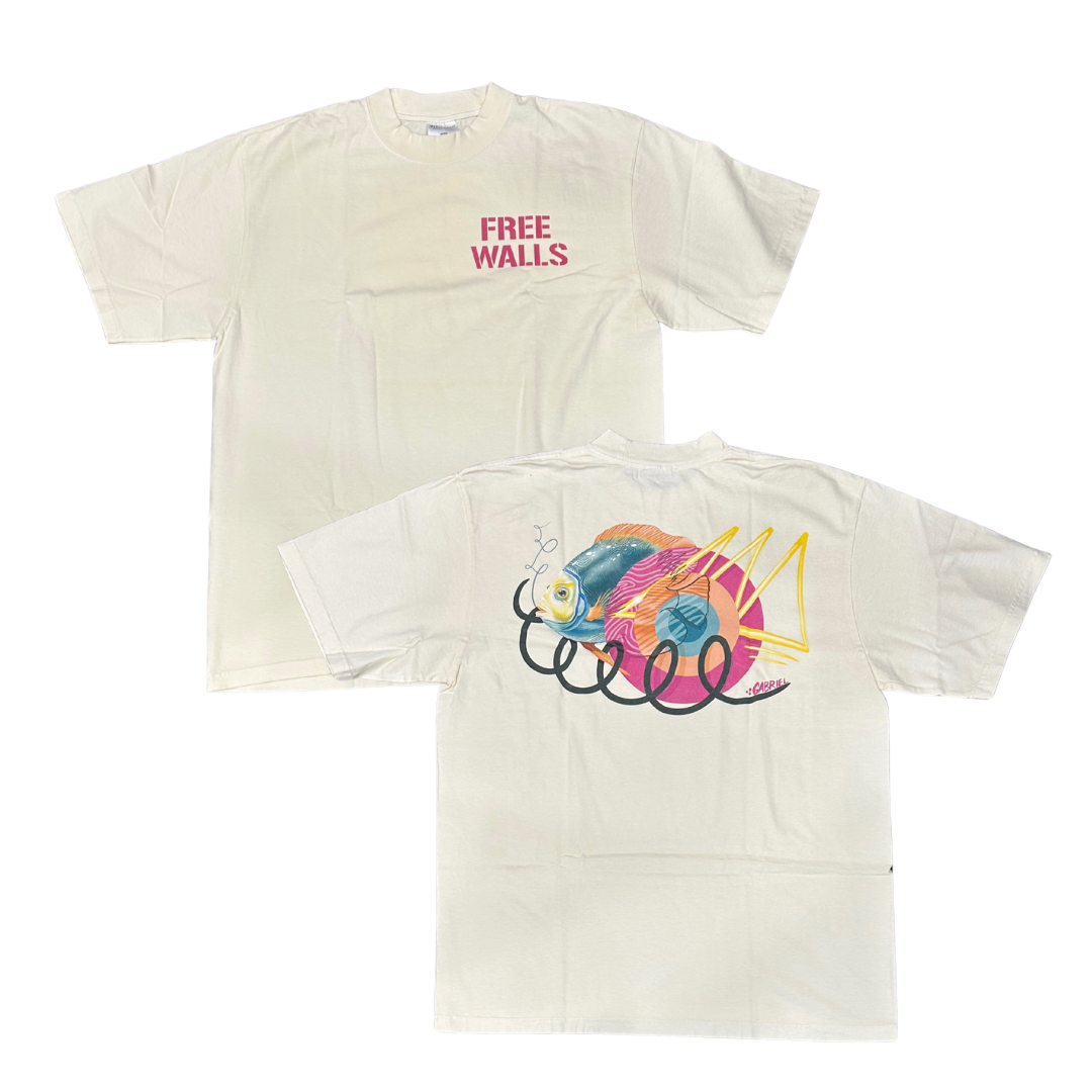 Gabriel x FW Tee - Cream/Pink